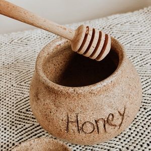 Boho Honey Pot with Stick